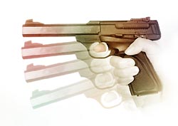 A typical target pistol