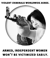 Woman on defensive