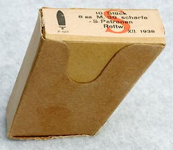 Box of ammunition dated 1938