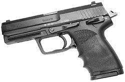 cocked semi-automatic
pistol